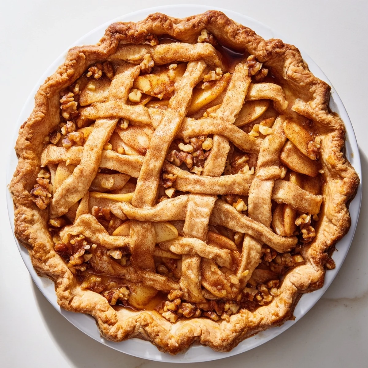 Lattice manzanas nuez miel