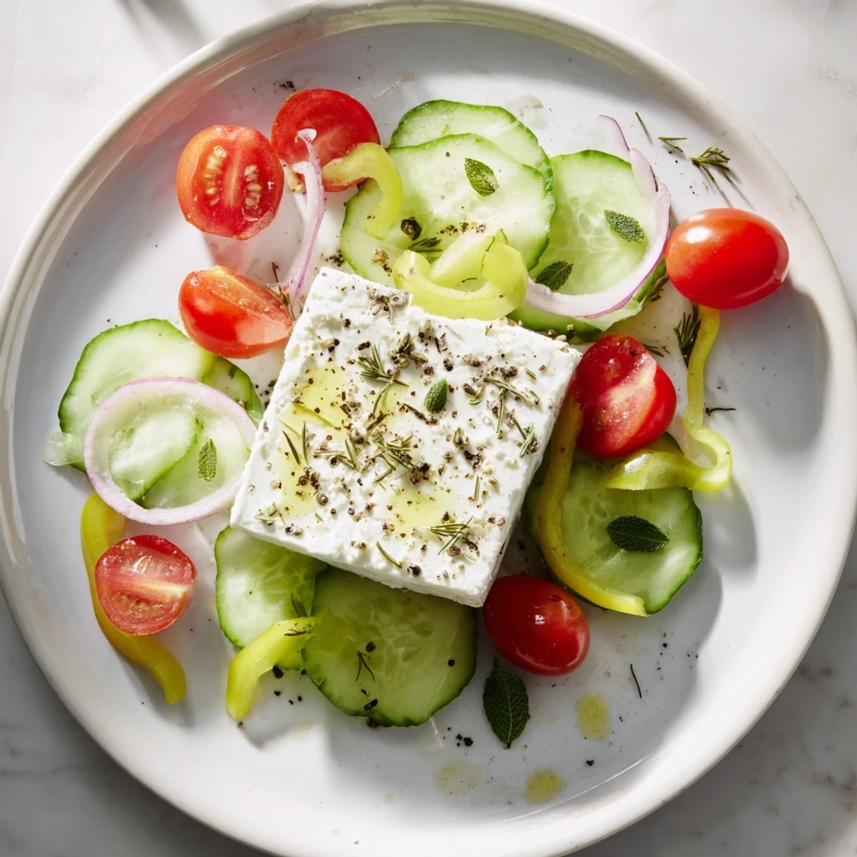 Mediterranean mezze platter vibrant