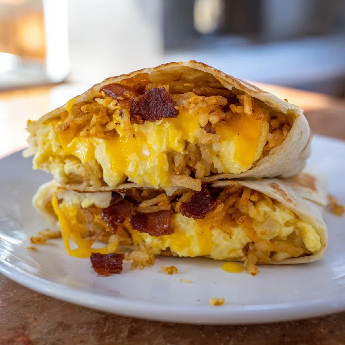 B.E.C. Breakfast Bites bursting with golden crust, bacon bits, and melting cheddar cheese.