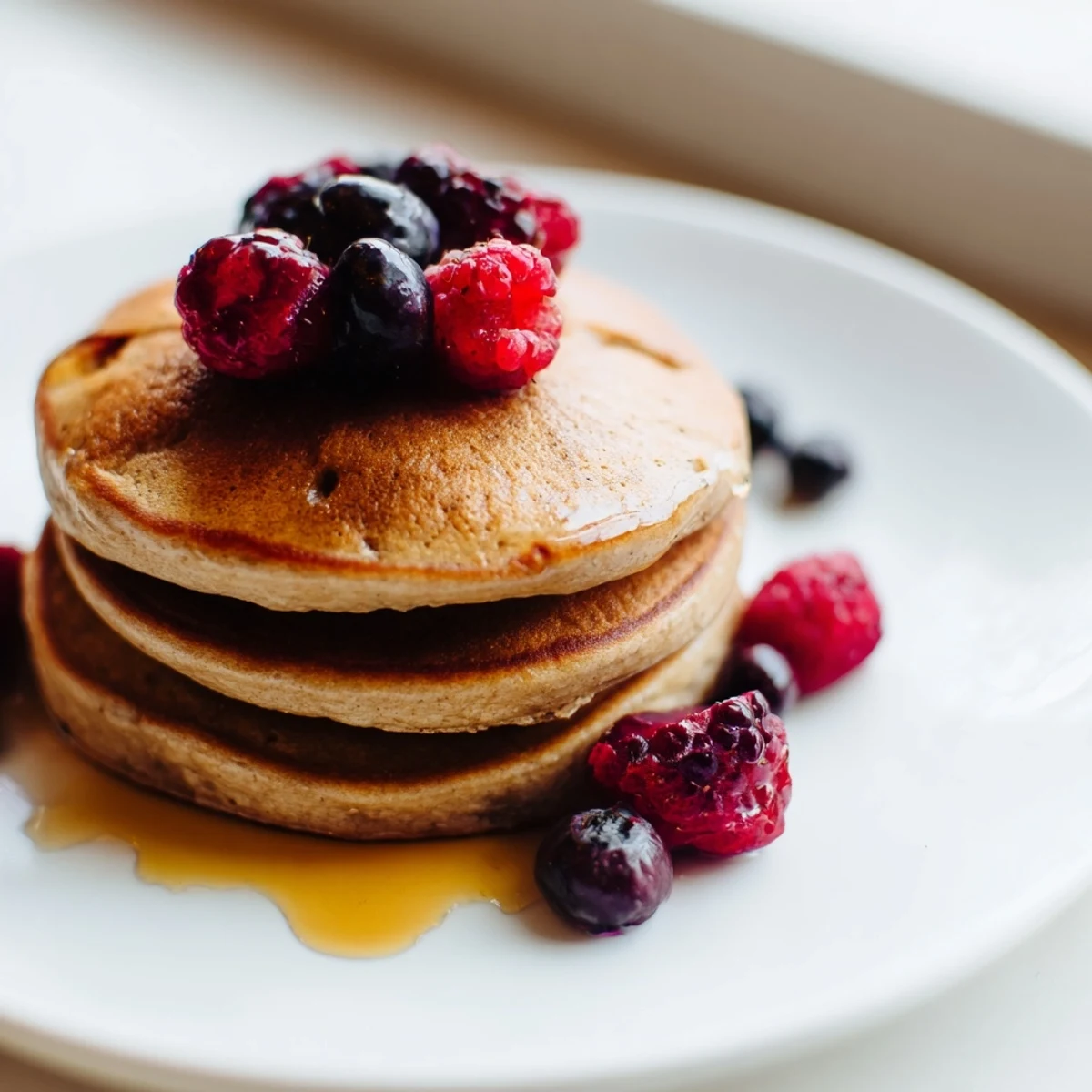Warm brown banana pancakes: a stack of naturally sweet, gluten-free breakfast delights.