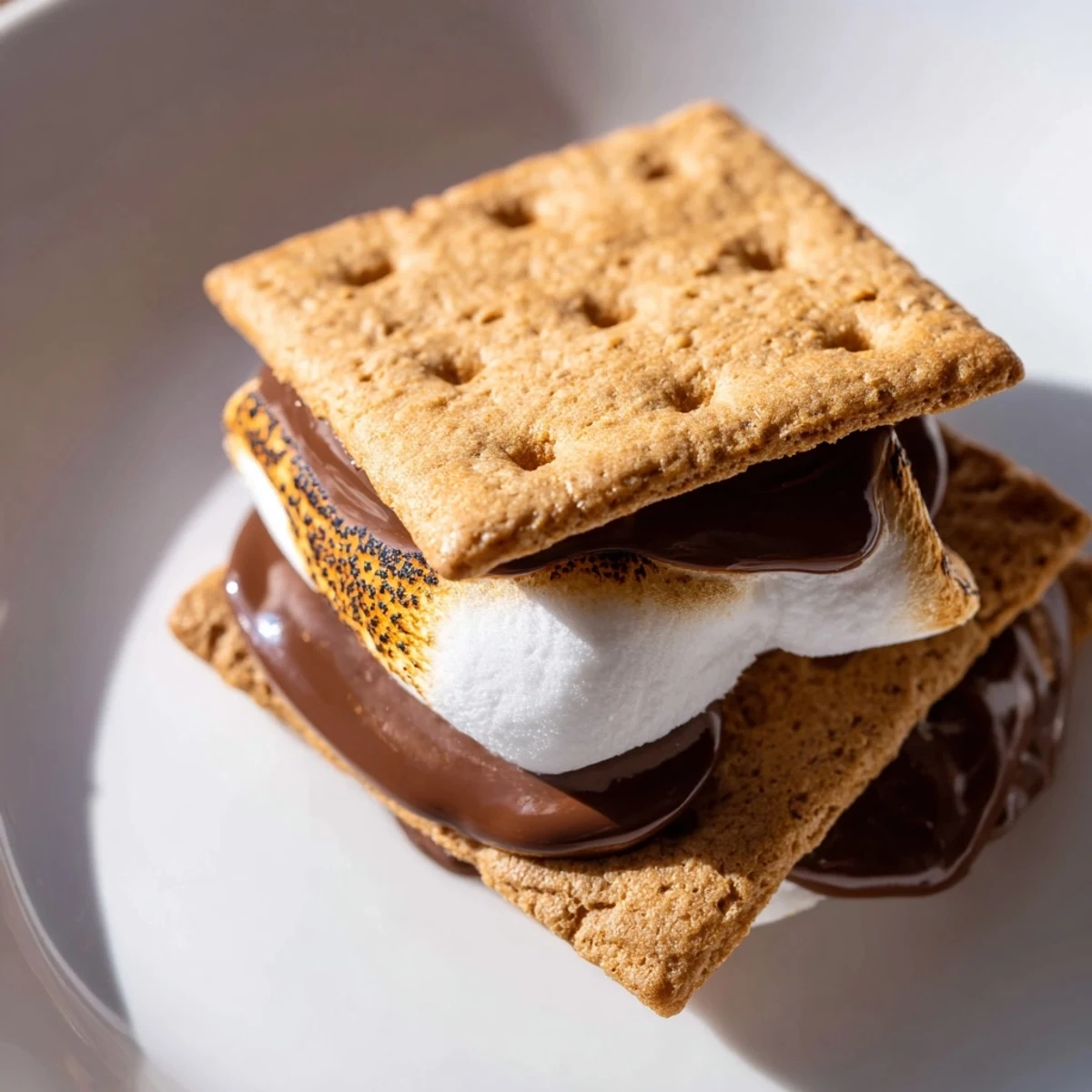 Mmm, gooey Air Fryer Smores with melted chocolate, an easy and delightful dessert ready in minutes!