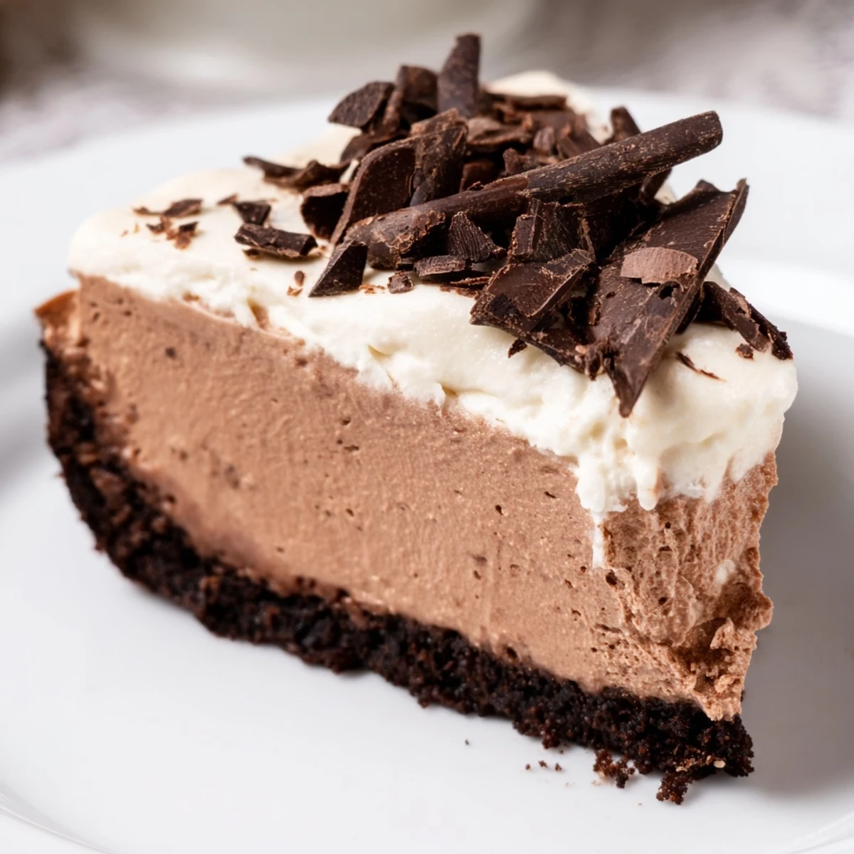 Delicioso postre de queso cottage con chocolate, servido con una cucharada de topping de yogur griego y miel para un toque extra.