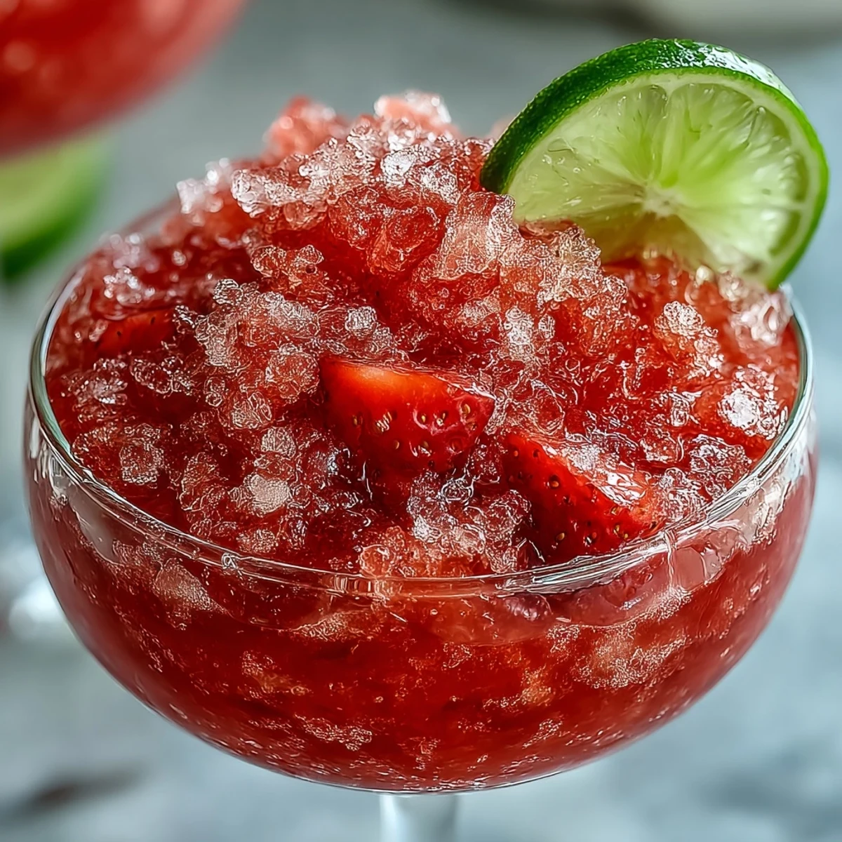 3. Icy strawberry daiquiri slushies made with natural sweetener, perfect for guilt-free sipping at warm-weather gatherings.