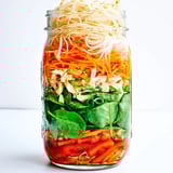 Mason jar noodle meal prep