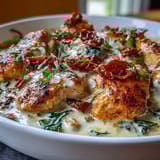 Pollo cremoso toscano tomates