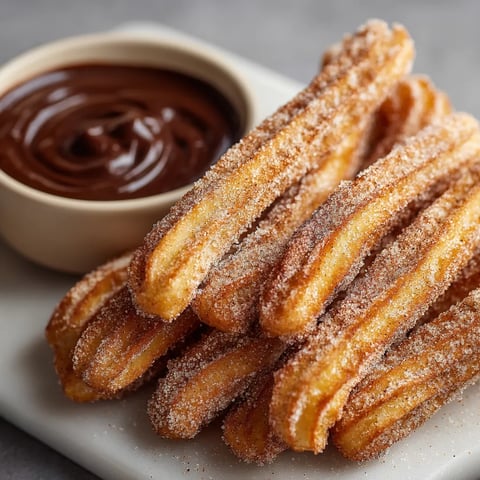 Churros con chocolate.