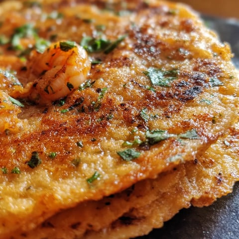 Panqueques de camarones andaluces.