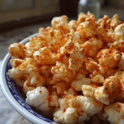 Un bolso de popcorn con pimentón.