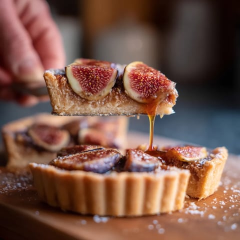 Una tarta de figa y almendras recién hecha.