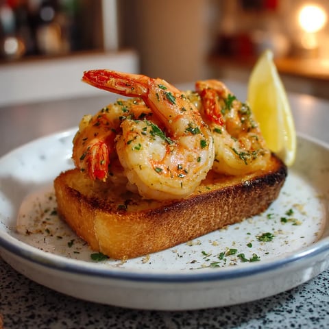 Grilled garlic shrimp pintxos.
