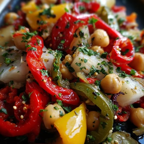 Empedrat de Bacalao con Pimientos Asados.
