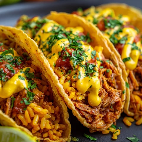 Tacos de paella con jackfruit.