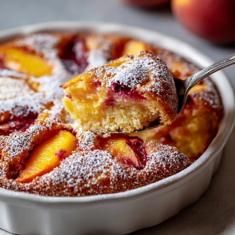 Gâteau aux Pêches & Prunes de Saison.