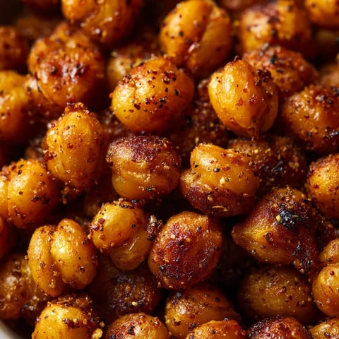 Garbanzos crujientes al horno con especias.