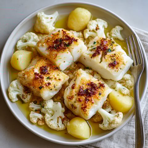 A plate of food with fish and vegetables.
