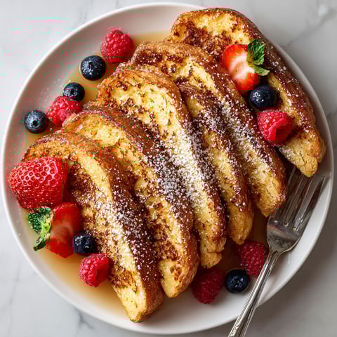 A plate of French toast with strawberries and blueberries.