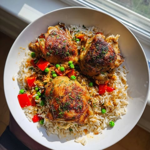 Tender Smoked Paprika Chicken and Rice Casserole, a hearty and flavorful American dinner.