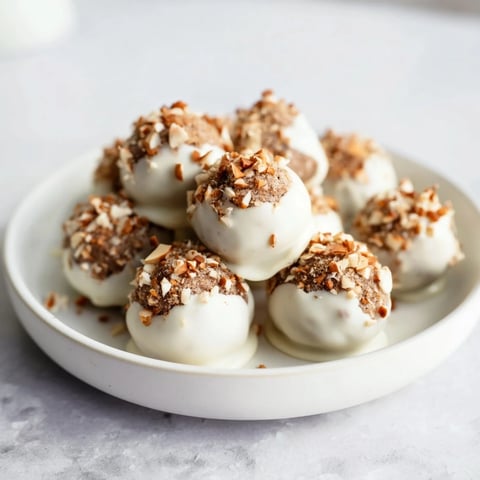 Golden Budget Spanish Almond Cake Pops, dipped in white chocolate and ready to eat.