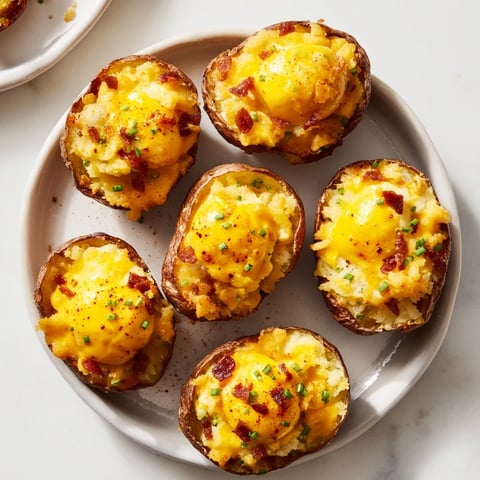 Golden, crispy hashbrown egg nests in a muffin tin, filled with cheese and baked eggs.