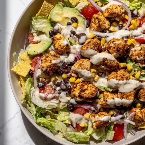 Chicken Taco Chopped Salad, a flavorful Tex-Mex bowl of chopped chicken and fresh veggies.