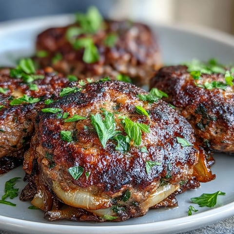 Oven-Baked Cabbage Burgers baked until juicy, topped with melted cheese on a bed of caramelized cabbage.