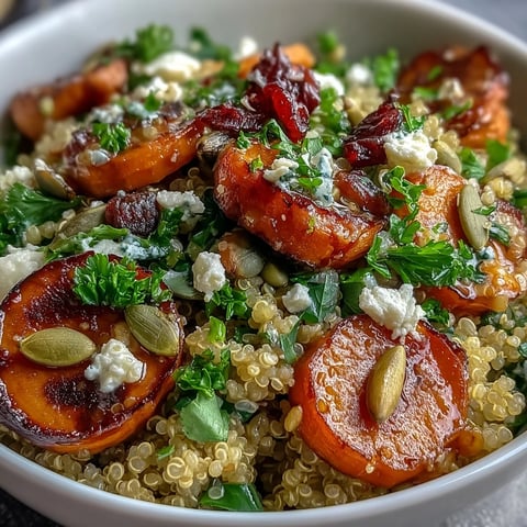 Plato de quinoa caliente con zanahorias asadas y guisantes verdes, una opción nutritiva y colorida para el almuerzo o cena ligera.