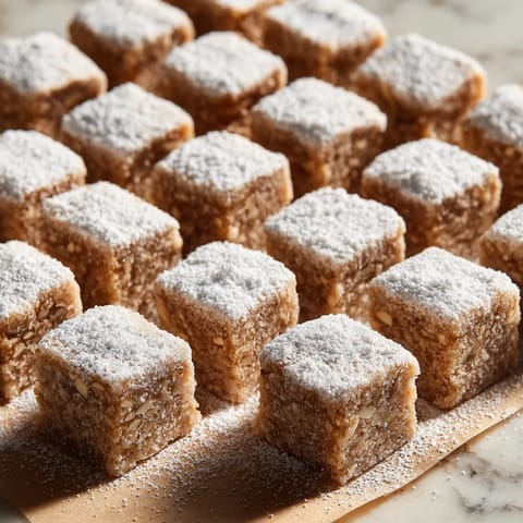 Un montón de galletas con azúcar y nueces.