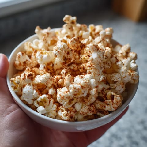 Un bolso de popcorn con paprika.