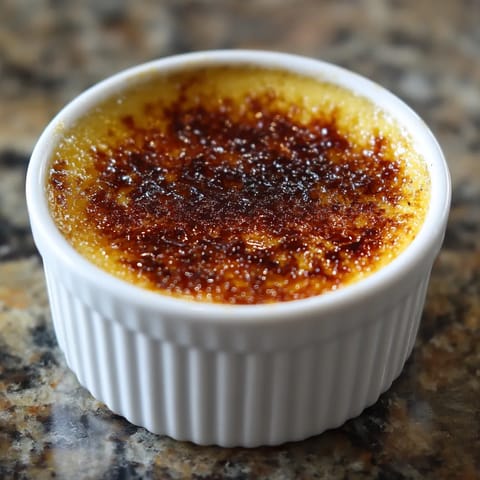Catalan cream with burnt sugar top.