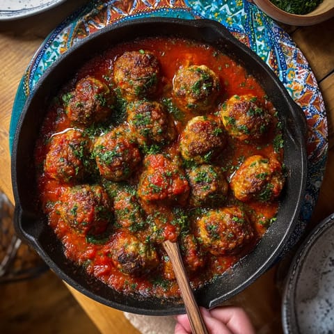 Albóndigas en salsa de tomate.