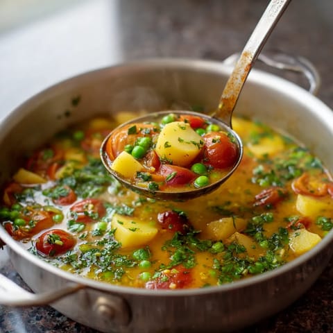 Cazuela de verduras de primavera.