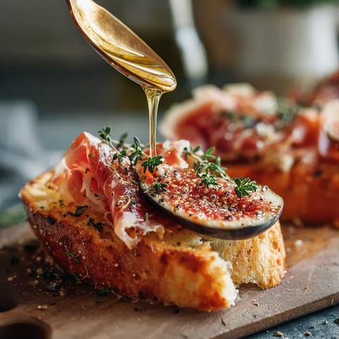 Fig and Walnut Bread with Iberian Ham.