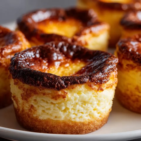 Mini Basque Burnt Cheesecakes.