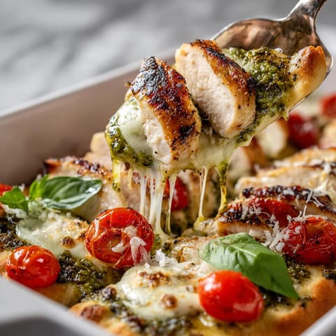 Grilled pesto chicken flatbread.