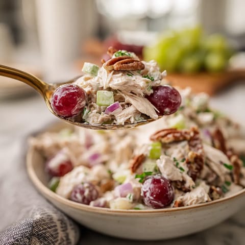 Chicken salad con uvas.