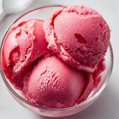 Un bol de sorbet pink.