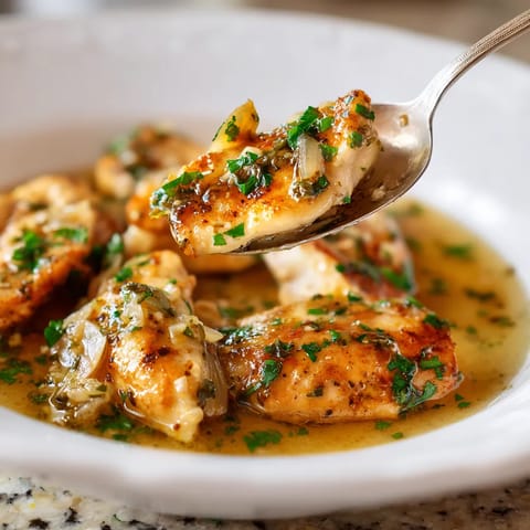 Pollo al Ajillo Exprés en Sartén.