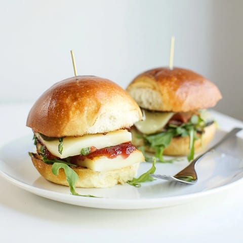 Delicados slider de Manchego, con membrillo derretido y aroma a brioche tostado. Perfecto aperitivo.