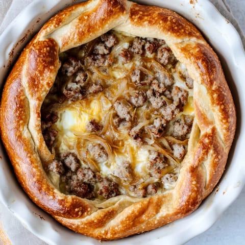 Bratwurst y Sauerkraut Pie