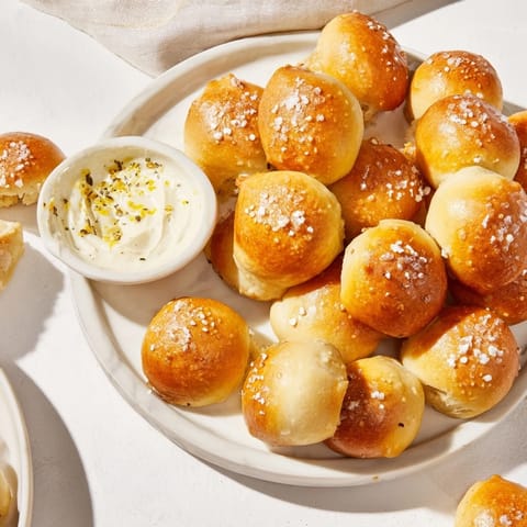 Pretzel bites con zaatar