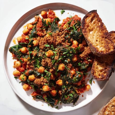 Espinacas con garbanzos tomate