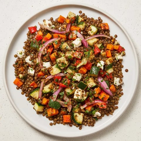 Ensalada tibia de lentejas