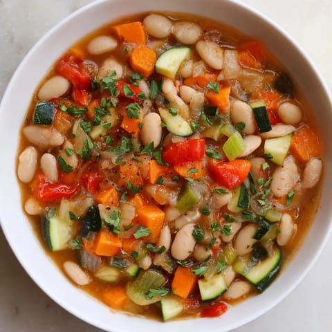 Estofado de frijoles y vegetales