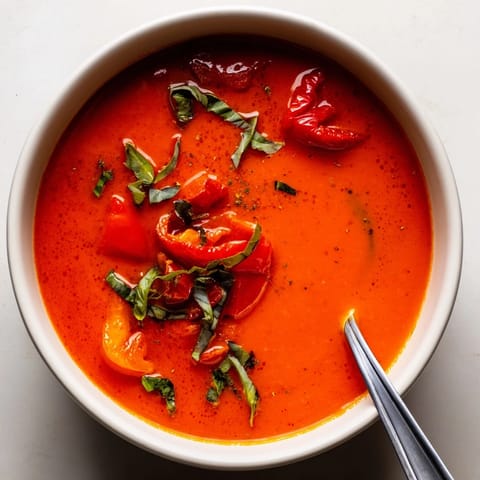 Sopa pimiento rojo tomate