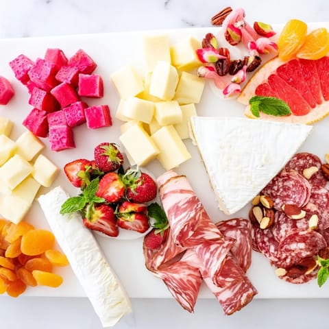 Tablero tropical con frutas