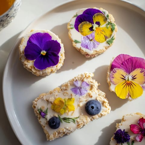 Postres florales primavera elegantes
