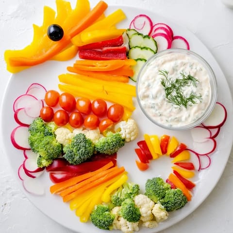 Seahorse Veggie Dip Platter