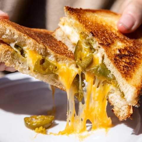 Cheddar jalapeño grilled cheese