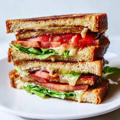 Vegan Bacon BLT Grilled Cheese