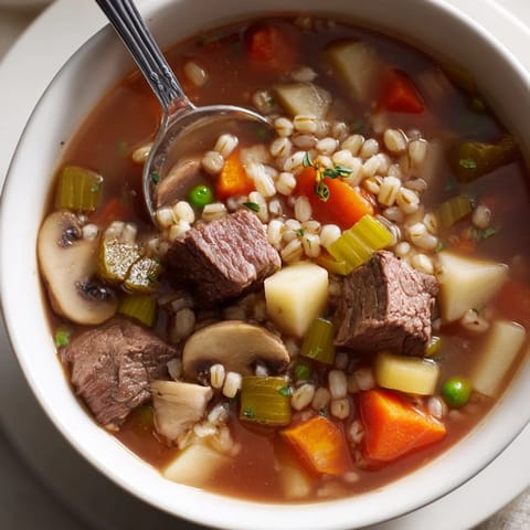 Sopa de Ternera y Cebada